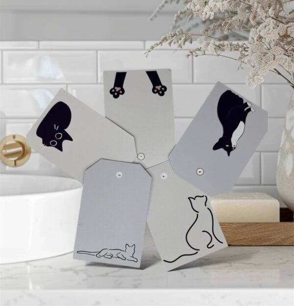 Tags gatitos - Pack x 5 unidades surtidas - Imagen 4