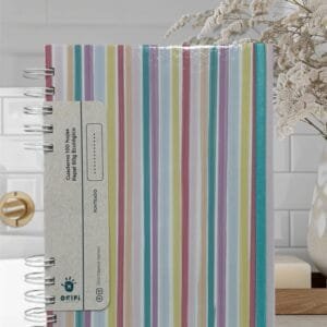 Cuaderno Rayas Pastel Tapa Dura