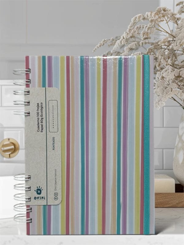Cuaderno Rayas Pastel Tapa Dura