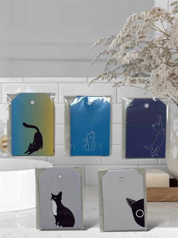 Tags gatitos - Pack x 5 unidades surtidas - Imagen 3