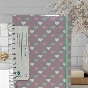 Cuaderno Corazones Pastel Tapa Dura