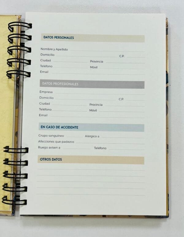 Cuaderno Dorado Tapa Dura - Imagen 3