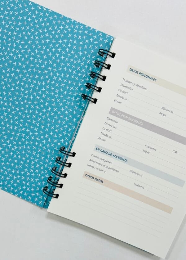 Cuaderno Turquesa A5 Liso Tapa flexible - Imagen 2