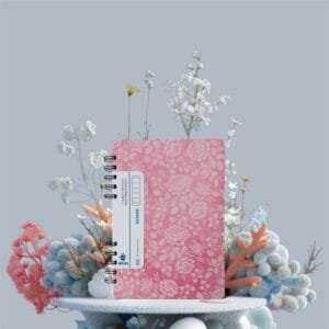 Cuaderno Flores Rosas A5 Tapa Flexible Rayado