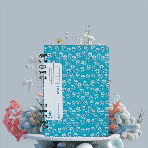Cuaderno Turquesa A5 Rayado Tapa Flexible